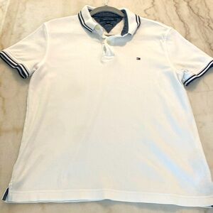 Men’s Tommy Hilfiger Polo White Athletic Fit Size Medium